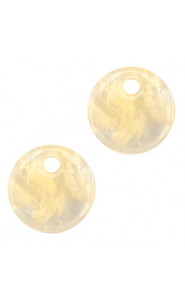 Resin pendant 12mm - Sand beige transparent